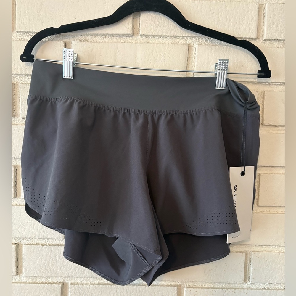 NWT Second Skin Overalls Dark Gray Athletic Shorts | Size M